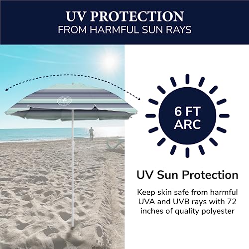 Caribbean Joe CJ-UV72HS Chaby International Portable, Adjustable Tilt Beach Umbrella thumb #2