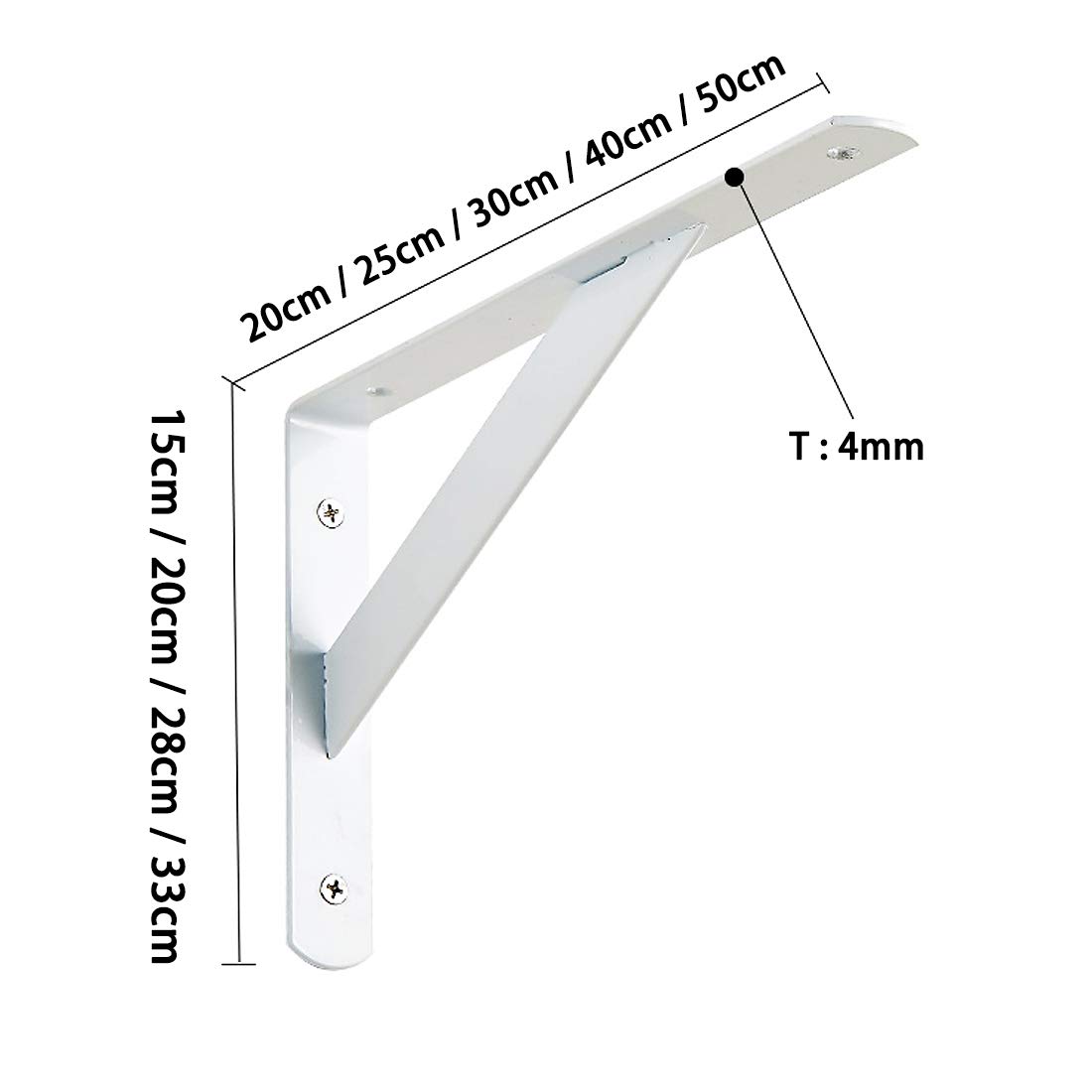 Soporte Estante Rústico 2 Pcs - Escuadras Estanterias 90 Grados Marco De Pared Blanco, Escuadra Sujeción De Pared, Ahorrar Espacio, Estante Decorativo, DIY Soportes para Baldas Flotantes 40cm