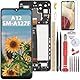 YHX-OU 6.5 Schwarz+Rahmen Display Für Samsung Galaxy A12 A127 SM-A127F SM-A127F/DS LCD Display Touchscreen Ersatz Bildschirm Glas Assembly mit Werkzeug+ 1 Stück Schutzfolie