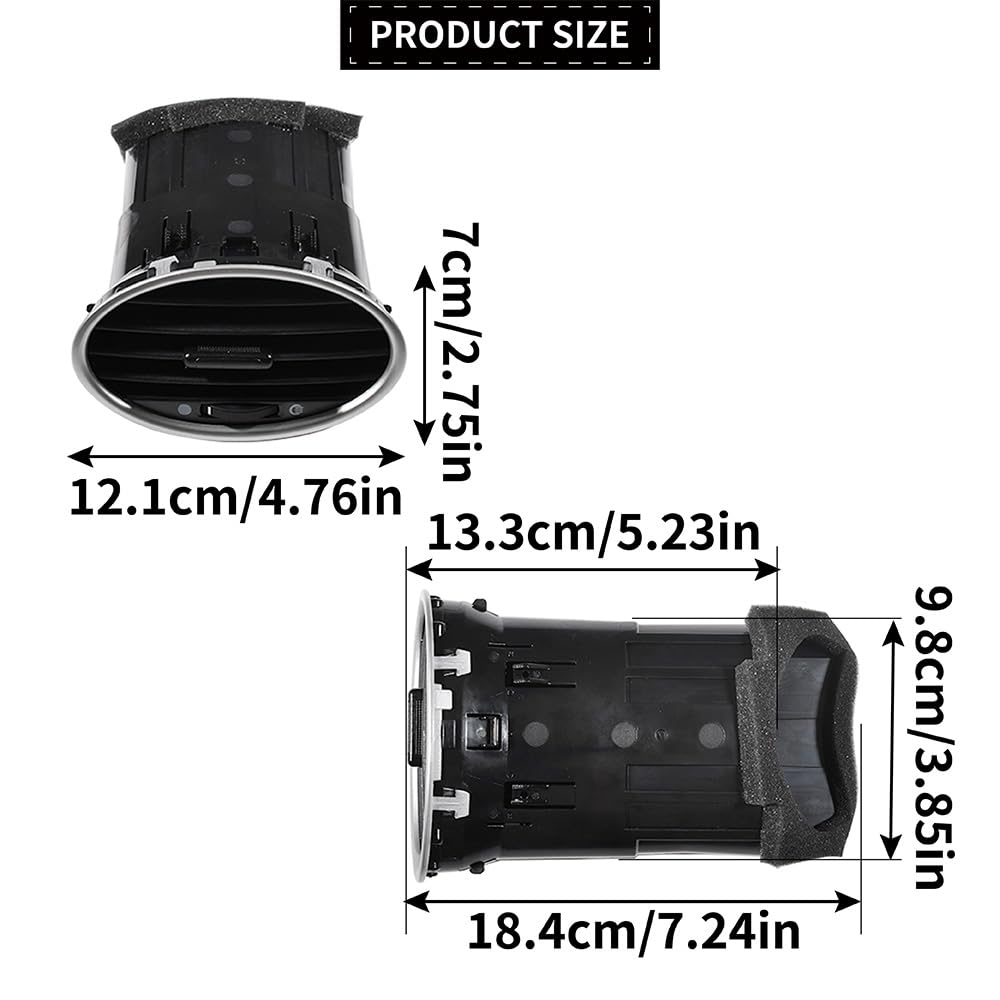 Bocchette di Cruscotto Aria Condizionata Compatibile con Ford Focus MK2 2005-2013 4M51A014121AD