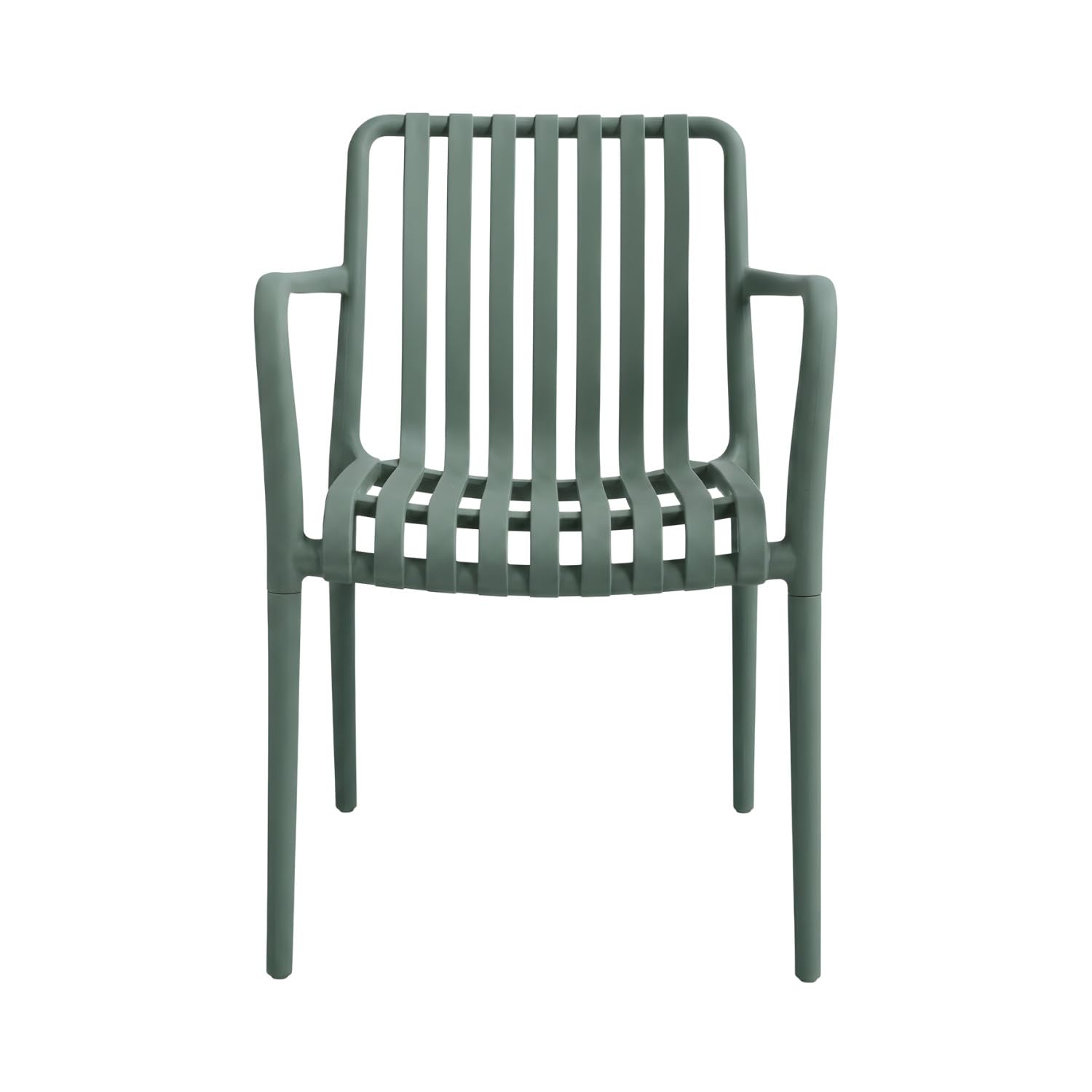 7H SEVEN HOUSE Pack de 4 Sillas Apilables de Exterior con Reposabrazos Kaia en Polipropileno 7house