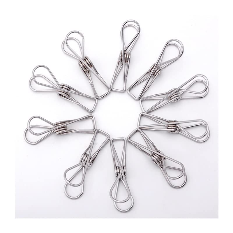 Mollette per stendere i panni 100 pezzi multiuso clip in acciaio inox morsetti for abbigliamento calzini asciugamano