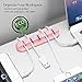 Cord Holder Cable Organizer Clips – Self Adhesive Cord Organizer for Desk, Car, Nightstands, Office, Pink Silicone Cord Keeper Cable Clips Wire Holders for Charger Cords (7-5-3-1-1 Slots)