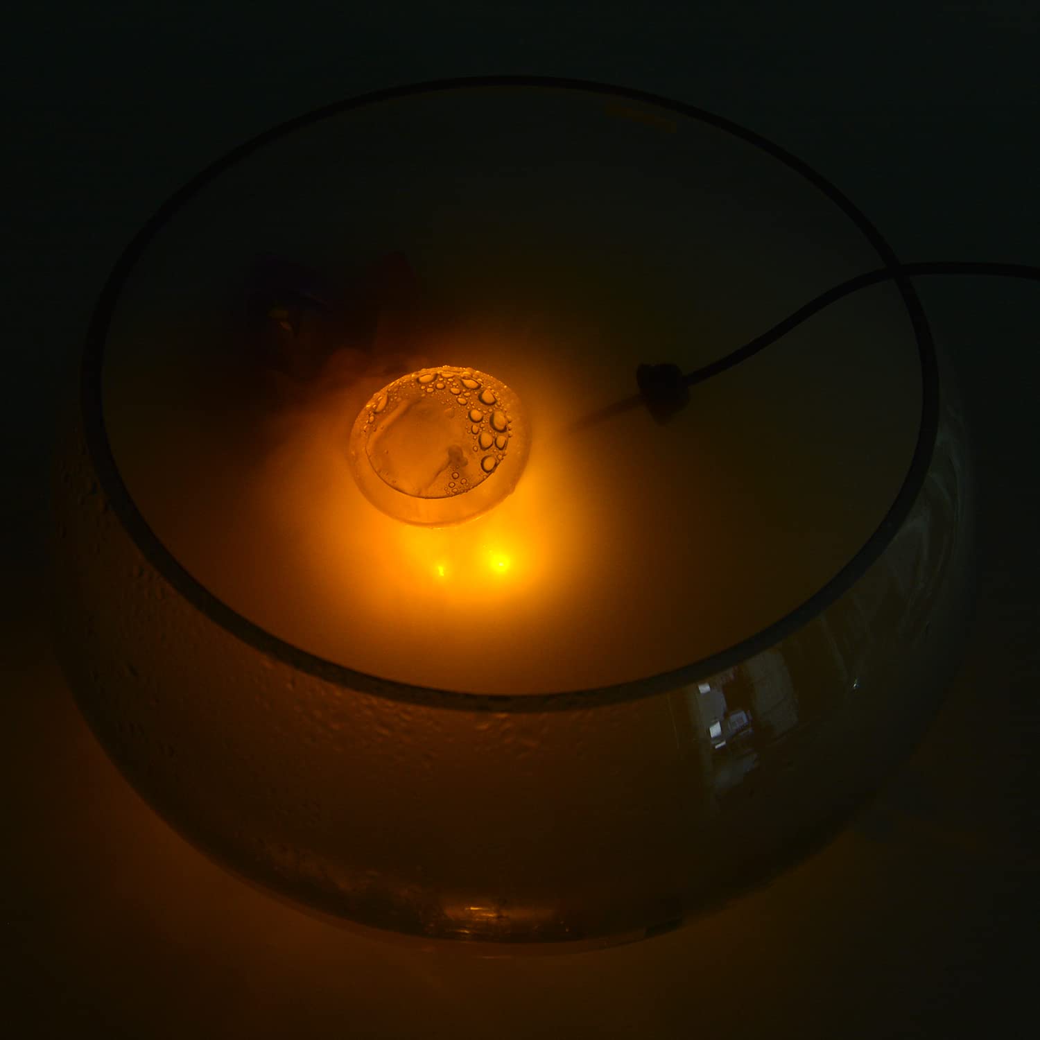FITNATE 12 Luces LED Mist Maker Fogger con Protector contra Salpicaduras, Generador de Niebla, Atomizador de Aire, Fuente de Agua, Ideal para Decoración de Estanque, para Halloween y Otro Festival