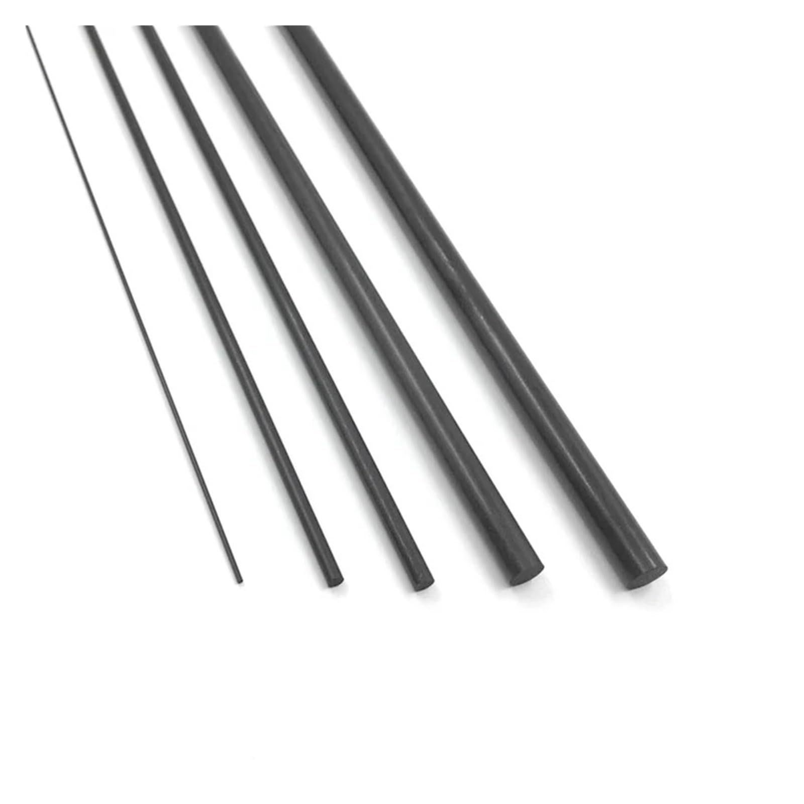 Tige Ronde en Carbone Massif Lot de 5 tiges en Fibre de Carbone Massif de 1000mm de diamètre: 1mm, 1,5mm, 2mm, 3mm, 4mm, 5mm, 6mm, 7mm, 8mm, 9mm, 10mm(4.0x1000mm)