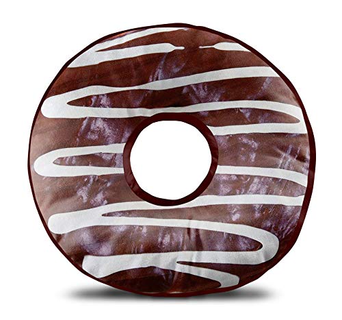 Image of Kesar Enterprises Donut /Doughnut Cushion /Pillow | Velvet Fabric|Birthday Gifts | Soft Toys | Suitable for Wheelchair, Car Seat, Home or Office for Kids Cushion | Size 14x14 inches