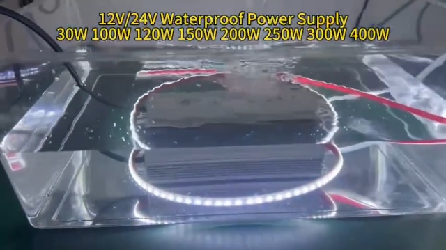 Image of 12V 500W LED Power Supply, IP67 Waterproof LED Driver, Low Voltage Transformer, AC 90-140V to DC 12V 41.6A Converter for Outdoor Landscape Lighting and LED Strip Lights, 3-Prong Plug with 3.3FT Cable