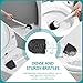 Toilet Brush and Holder Set, Black Toilet Bowl Brush with Solid Long Handle, Compact Toilet Scrubber, Toilet Bowl Cleaner Brush with No Leaks Ventilated Holder. RV, Bathroom Toilet Brush. Black. U