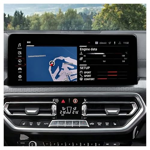 Verre trempé pour BMW X3 X4 protégeant l'écran tactile GPS 12.3 pouces