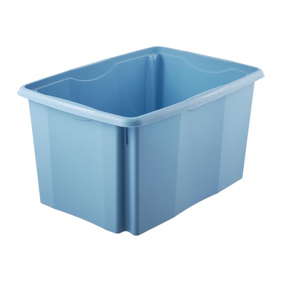 keeeper Boîte de Rangement avec Système d’Empilage, 45 l, 54,5 x 39 x 29,5 cm, Emil Eco Line, Bleu (Eco Sky Blue)