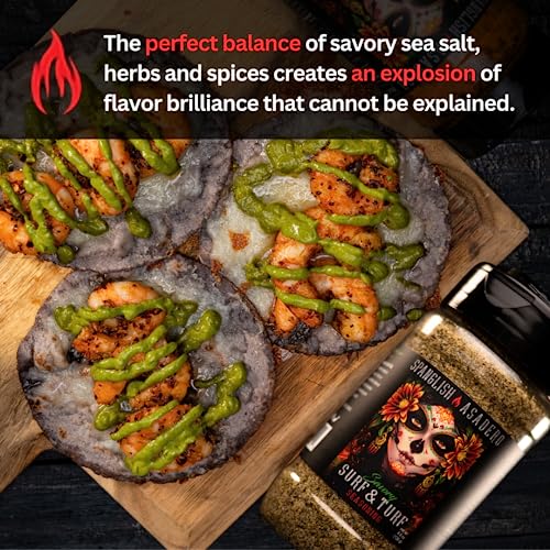 Spanglish Asadero 4.8oz Savory Surf & Turf Spice | Mexican Seasoning for Steak, Chicken, Pork, Lamb, and Elote | Low Sodium BBQ Rub and Marinade for Smoking or Grilling Meat