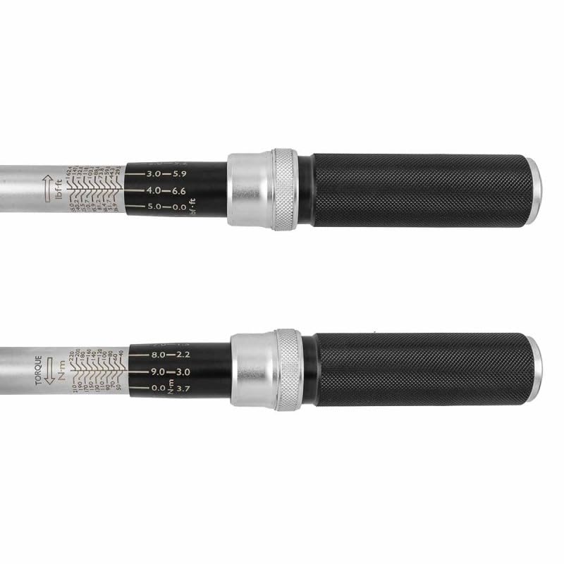 JCB Llave dinamométrica mecánica de 1/4 pulgadas de trinquete de mano para coche (llave dinamométrica mecánica de 1/2 pulgada Dr. 40-220N/M)