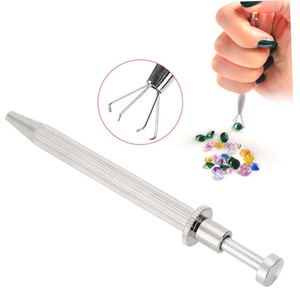 COHEALI 3pezzi Pinza Afferra Gioielli Con Artigli Strumento Per Gemme e Diamanti Facile Da Usare Per Piccole Pietre Preziose e Accessori Resistente e Durevole