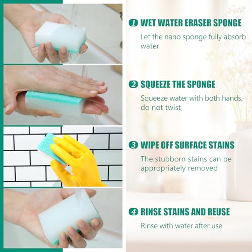 Image of SiliFine 100 Pcs Dish Sponges Bulk for Cleaning Multicolor Non Scratch Scrub Dual Sided Heavy Duty Kitchen Sponges for Dishes, Cleaning Household, Bathroom, Car Wash
