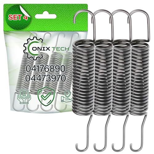 Set de 4 Muelles para el Tambor de Lavadora con los Códigos Originales 4176890 y 4473970 Compatibles para Miele - Garantía de 5 Años - ONIX TECH
