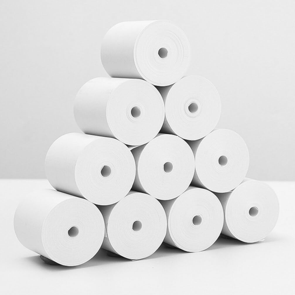 Rollo de Papel Térmico Blanco 25 Rollos para Recibos Impresora