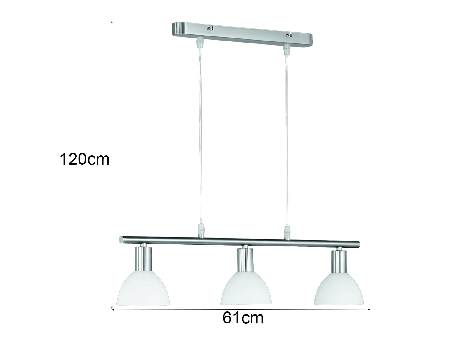 Luz colgante, de 3 x E14/40W, ajustable en altura