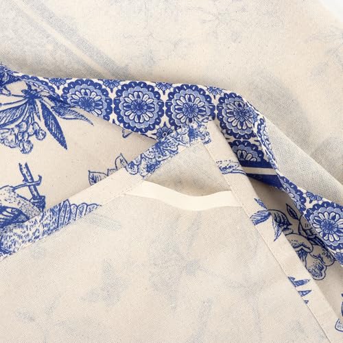 Image of FINGERCRAFT Kitchen Cloth 100% Soft High GSM Cotton Fabric Kitchen Towel, 20 x 30 Inches Perfect Size for Kitchen Uses, Set of 6, Multipurpose Use as Dish Towel, Bar Towel (Toile)