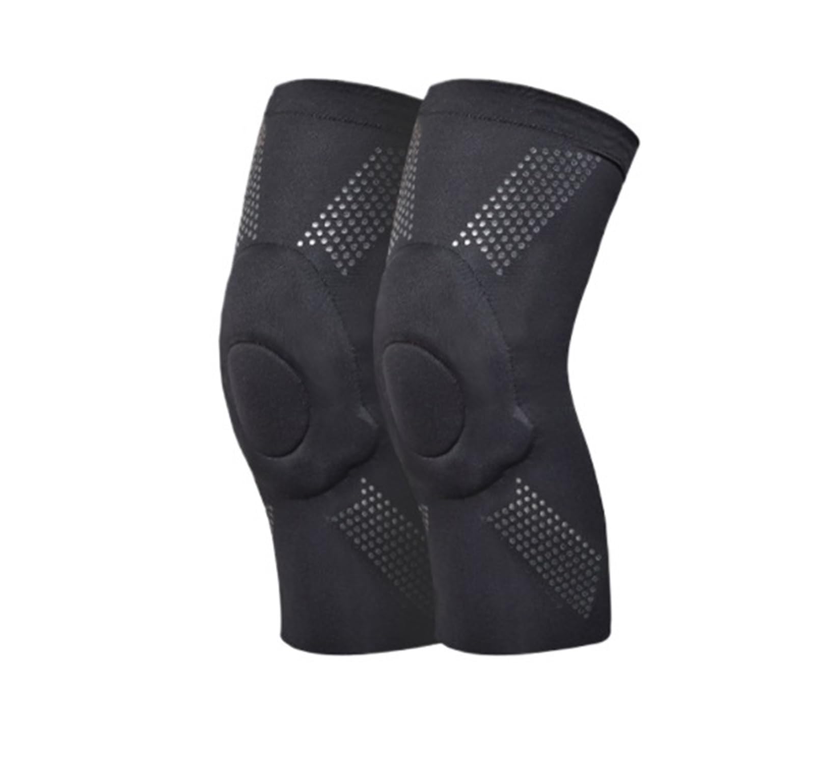 Wandern Kniebandage Knie-Kompressionsbandagen for Männer Und Frauen for Gewichtheben, Kniebeugen Sport Fitness Knieorthese(Black,M)