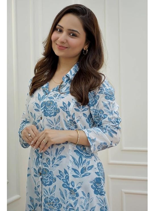 Image of GRECIILOOKS Kurta Sets women stylish | Kurta's Set | Woman Ethnic Co-Ord Set | Women's Straight Printed Kurta with Pant | Festive Indian Traditional Outfit Dress for Functions & Puja | 3 /4 Half Sleeve