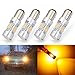 ANTLINE Extremely Bright 1157 1157A 2057 2357 7528 2357A BAY15D 21-SMD 2835 Chipsets 1260 Lumens LED Bulb Replacement Amber Yellow for Car Turn Signal Blinker Side Marker Lights Bulbs (Pack of 4)