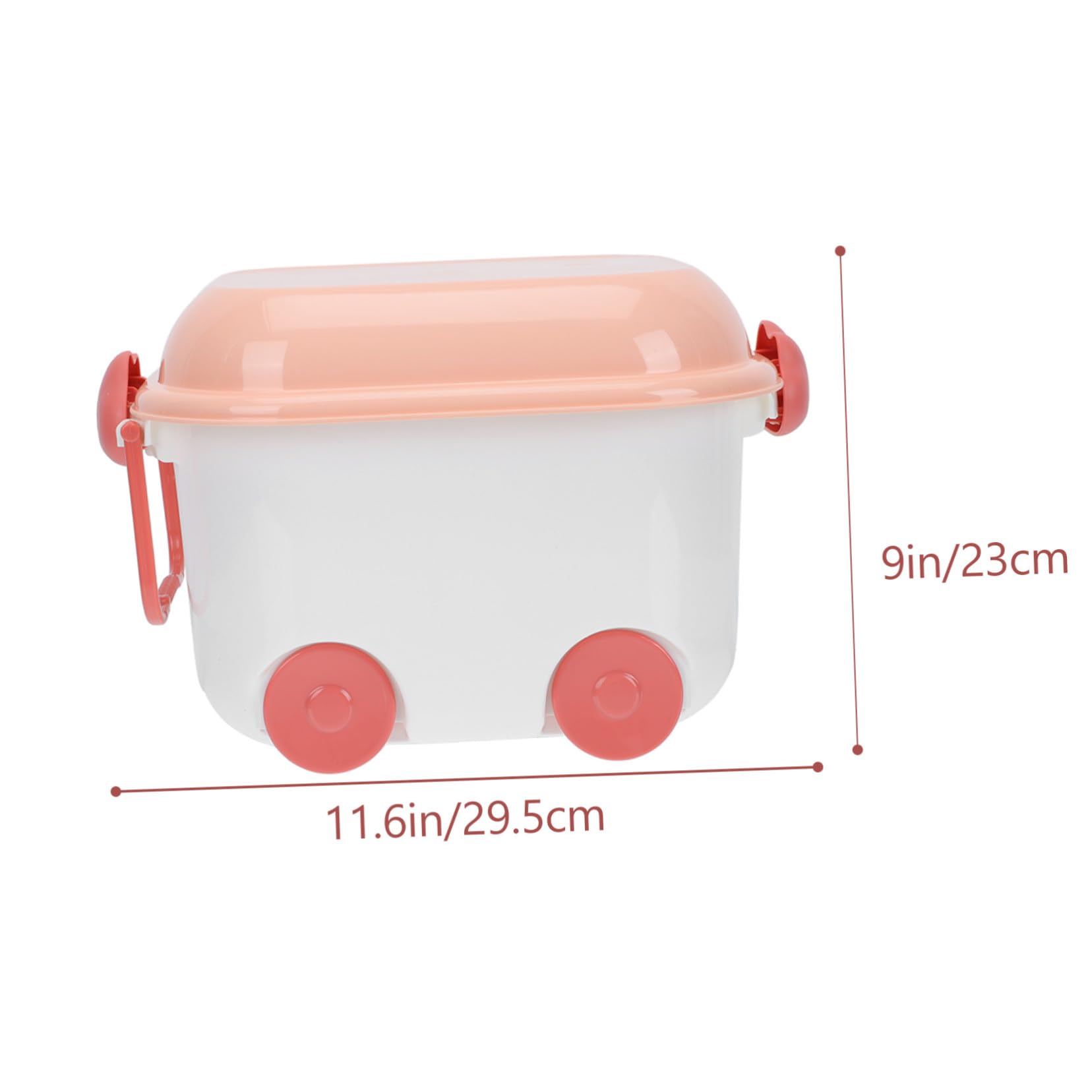 Scatola per Giocattoli in Plastica Rosa con e Ruote Contenitore per Oggetti e Cosmetici Organizer Leggero e Cameretta