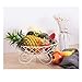 Domicile Corbeilles à Fruits Fruit Basket Container Bowl Métal Panier Fil de Cuisine Fruits légumes de Stockage Porte Compotier Salon Fruit Stand Panier de Fruits (Color : White)