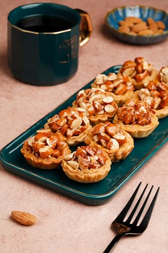Image of Bharat Baklava Almond Tart - Rich Ghee & Honey-Infused Dough with Almond Topping | Handmade Sweet | Premium Gift Box | 250g