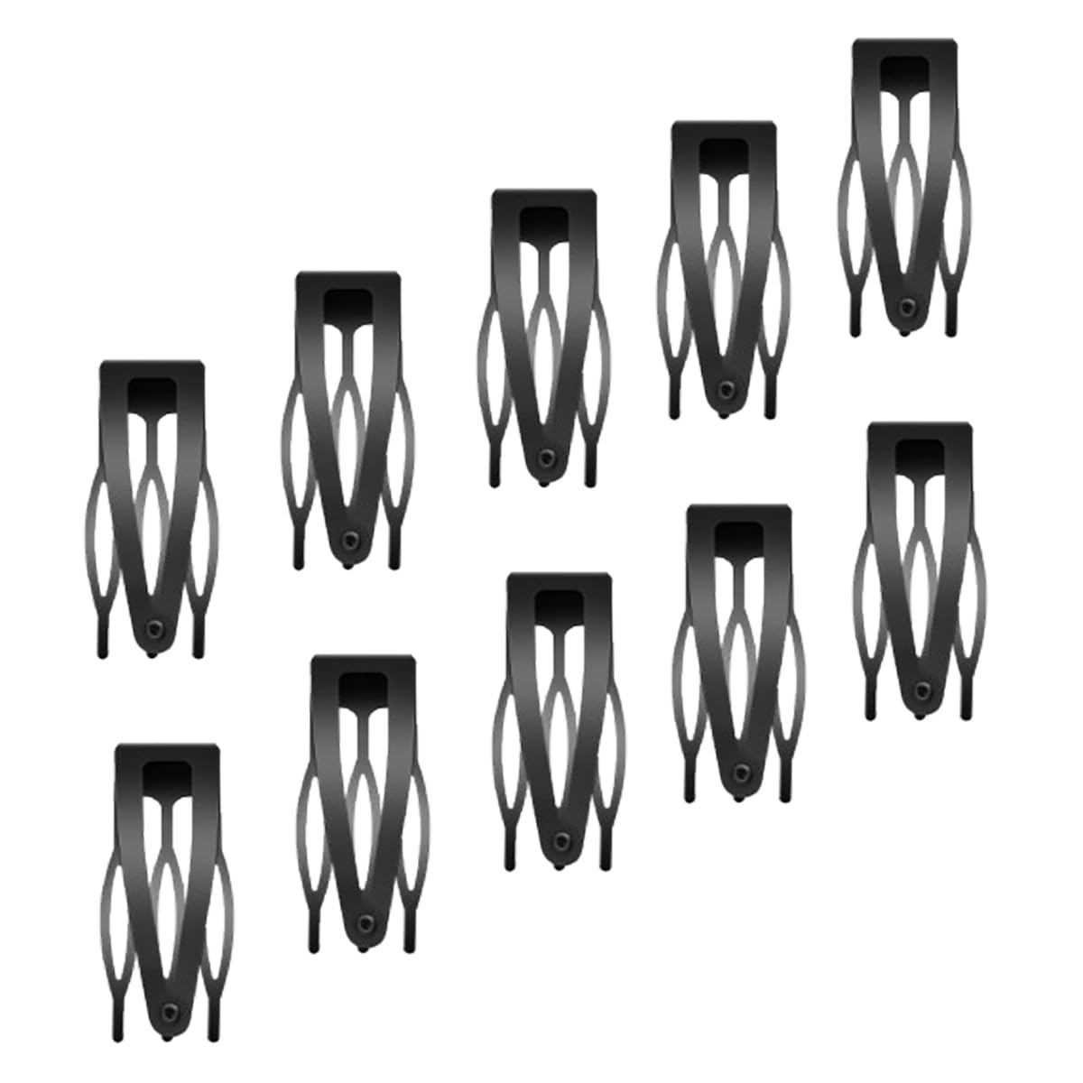 Duomama 10-Pack Black Hair Clips - Metal Snap Barrettes for Women - Salon Quality Hair Accessories in Black - Essential Accessories For Styling