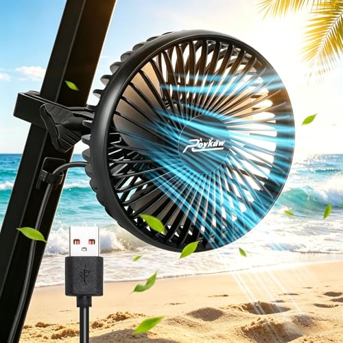 Roykaw Portable Usb Golf Cart Fan 1 Pcs