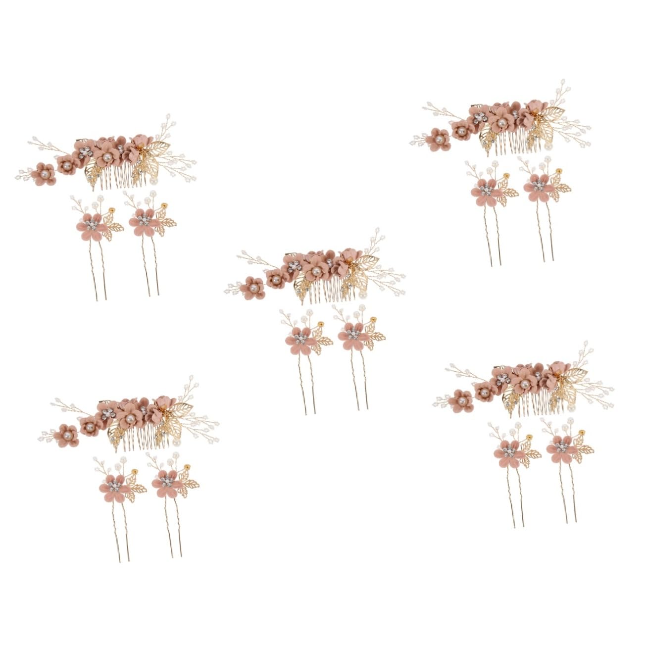 Healeved 15stücke Teiliges Braut Haarkamm Mit Blumen-design Eleganter Haarschmuck Für Hochzeiten Haarnadeln Für Brautjungfern Hochwertige Haarspangen Für Frauen