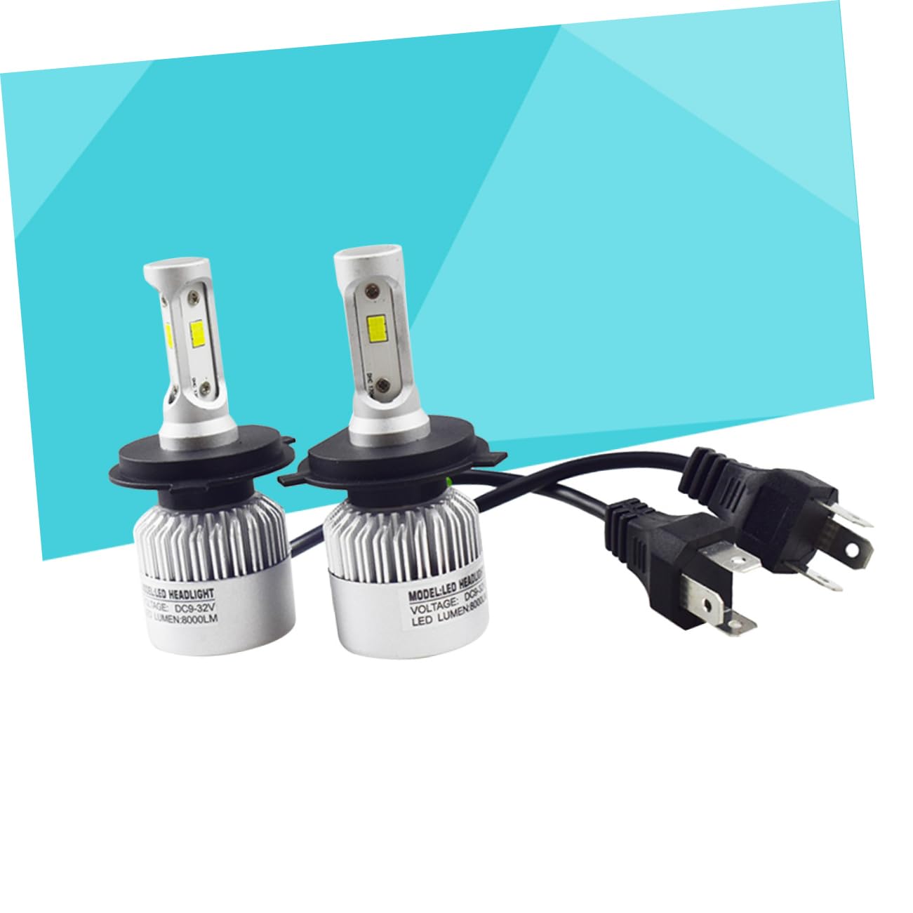 Lampada LED H4 2 Pezzi in Alluminio per Fari Auto, Csp | Compatibile Car e Trucker, Raffreddamento Veloce, Lunga Durata, Chip Csp, Design