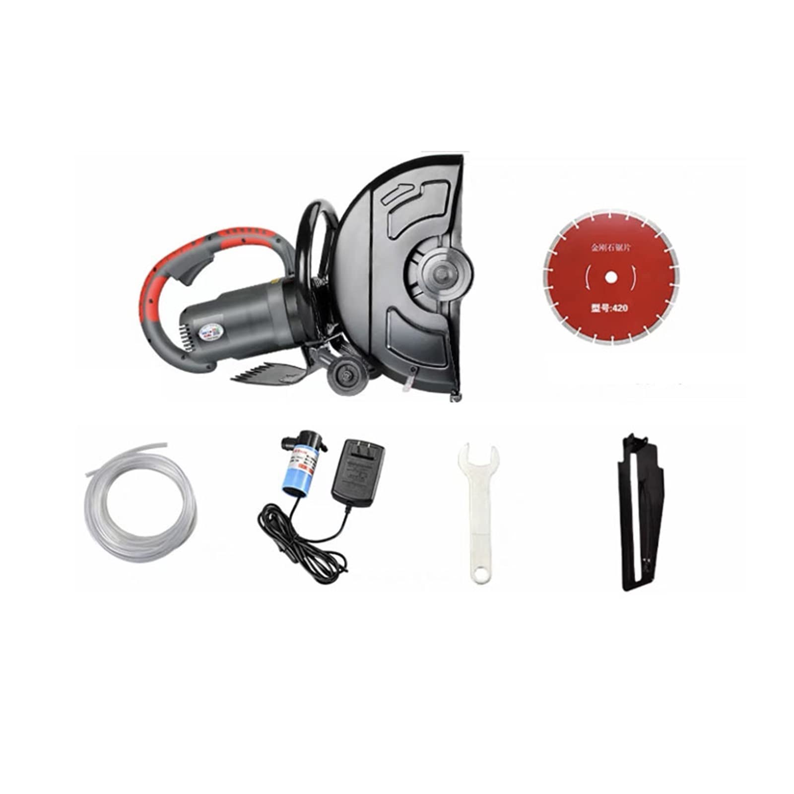 Máquina Cortadora De Pared Hormigón Un Solo Chip 18cm Y 8800W, Ranuradora Eléctrica Agua Molienda Ángulo Grande, Piedra,Durabilidad Notable