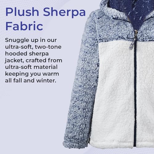 SAGEFINDS Embroidered Cantering Horse Jacket, Women’s Hooded Sherpa Coat, Long Sleeve, Zip Front Hoodie with Pockets2