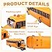 AtomDream Tech School Bus Toy with Lights & Sounds, Openable Doors & Top Cover, Yellow Preschool Learning Play Bus for Toddlers Ages 3–5, Educational Role Play Toy, for Boys & Girls(Yellow)