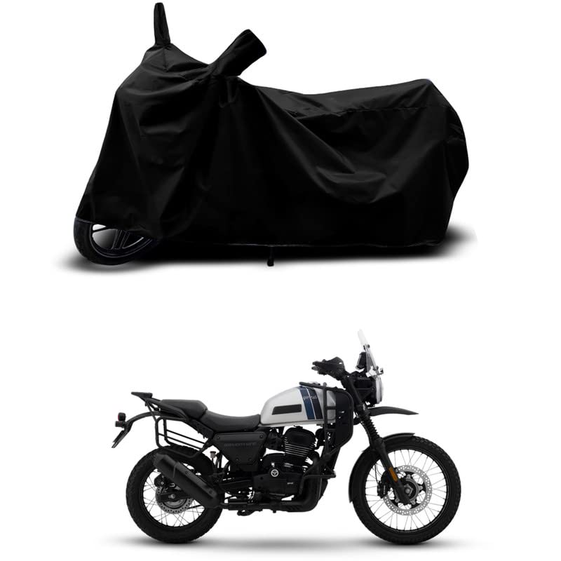 Image of 100% Scratchproof /UV-Rays /Heat Protection /Birds Dropping /Water Resistant /Dust Proof /Waterproof /Full Bike Scooty Two Wheeler Body Cover Compatible for Yezdi Adventure All Varients[Black]