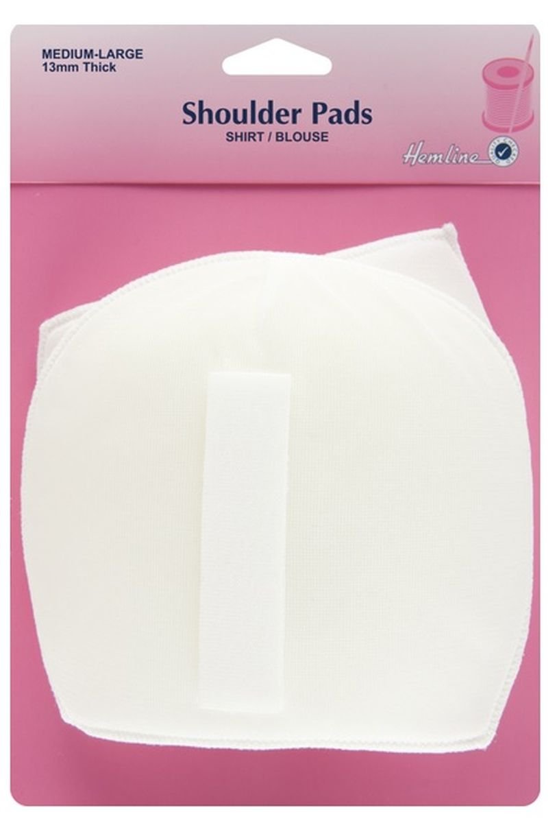Hemline Shoulder Pad Shirt/Blouse Pads White Medium