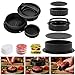 Produktbild TWBEST Burgerpresse, 2pcs 3 in 1 Hamburgerpresse für Normale und gefüllte Hamburger, spülmaschinenfeste Hamburger Presse 200 Patty Papers, für perfekte Burger, Patties oder Frikadellen