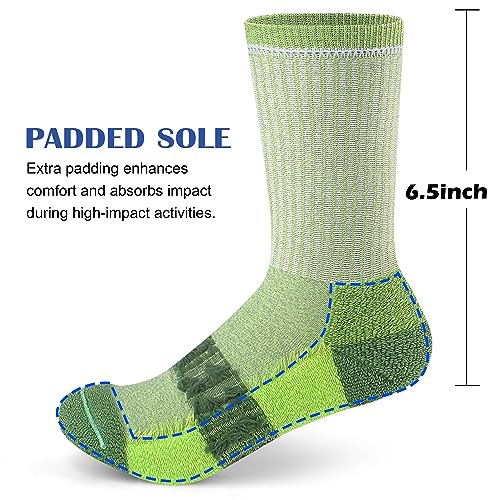 Image of Gonii Women Socks Hiking Running Thick Cushion Athletic Crew Socks 5-Pair