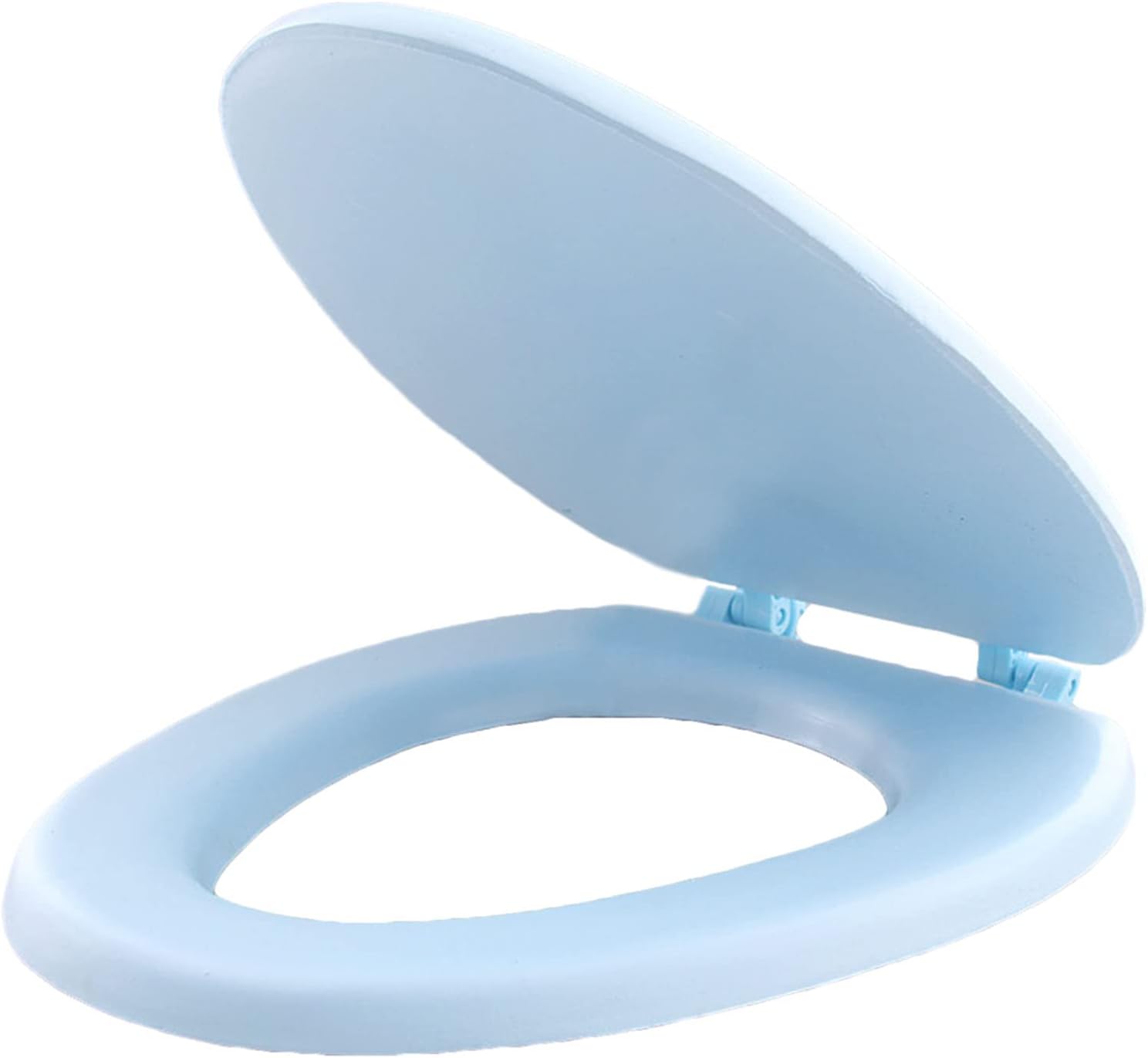 Elongated Toilet Seat with Grip-Tight Bumpers, Quiet-Close Toilet lid, Easy to Install, EVA, Suitable to Elongated or Oval Toilets