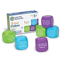 Learning Resources Be Kind Cubes, Autism Learning Materials, Speech Therapy Materials, Social Emotional Learning Toys and Games for Kids, 6 pieces, Ages 5+