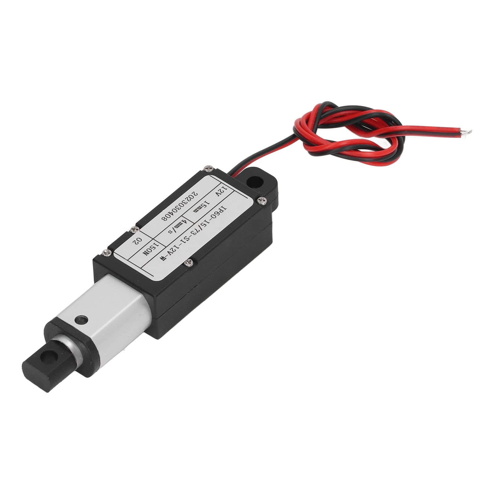 Mikro Linearzylinder, 12V 15mm Steigung Mini Elektrische Linearzylinder, 150N 4mm/s Wasserfest Mikro Elektrischer Linearzylinder für den Haushalt (Ohne Träger)