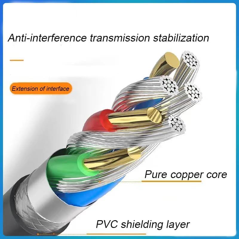 Miniatura 4 de Cable de extensión USB (paquete de 2 unidades de 1 pie) USB 3.0 macho a hembra, soporta transferencia rápida de datos, compatible con teclado USB,
