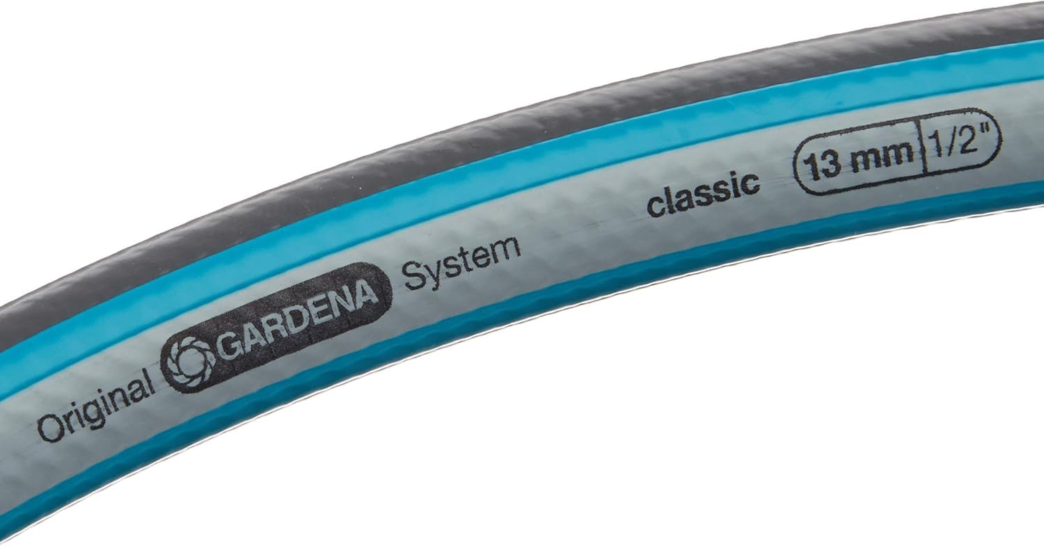 Gardena Juego de soporte para manguera de agua (20 m, textil, turquesa, antracita, 20 m)