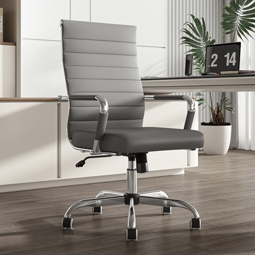 UEV Ergonomic Office Chair, PU Leather, Modern Design with Armrests & Casters, Adjustable Height, 360° Swivel, Supports Up to 150kg - Image 3