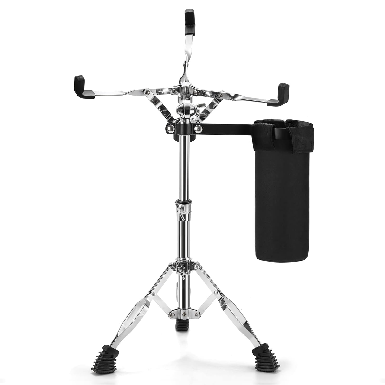 Eidoct Drum Stand with Sticks Holder - Double Braced Tripod Snare Stand for 25-35cm Drums & Pads | Adjustable Height 37-58cm, Lightweight & Foldable for Beginners & Stage Performance