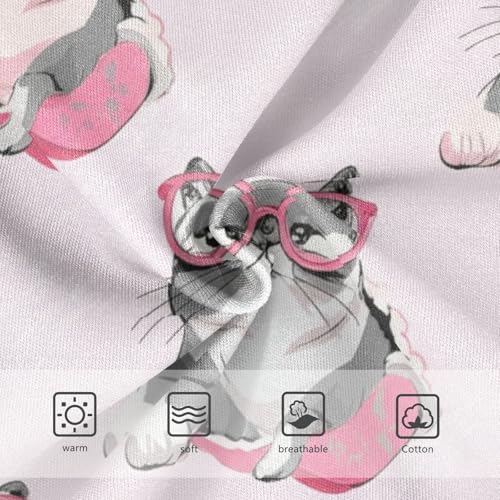 Toddler Underwear Floral 2t Cotton Panties Little Girl Funny Briefs Underpants Cute Cats Pink3