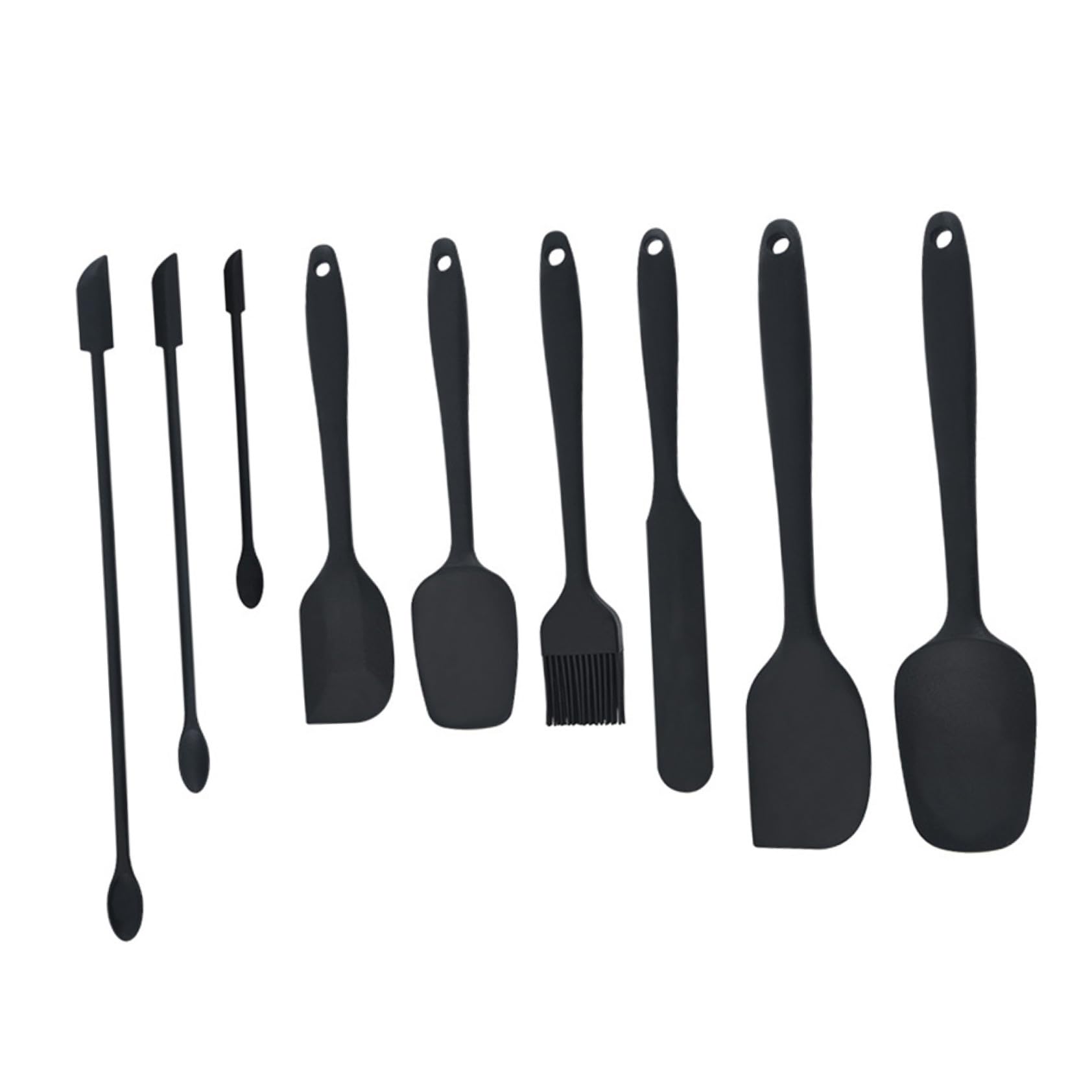 NOLITOY Espátulas de Silicona Utensilios de Cocina para Crema y Conservas Set de 9 Fáciles de Limpiar y Resistentes para Repostería y Cocina Diaria