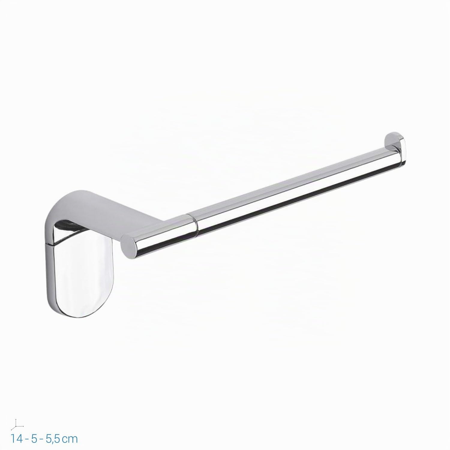 Metaform Zero Kit Accessori Bagno a Parete, Leghe Metalliche, San e ABS, 8 Pezzi, Acciaio Cromato