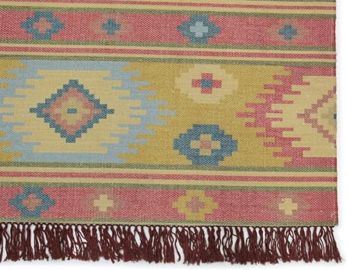 Image of Printed Rug Soft Floor Carpets with Anti Slip Backing for Living Room | Bedroom | Kids Room (Rust, 5x7 Feet)